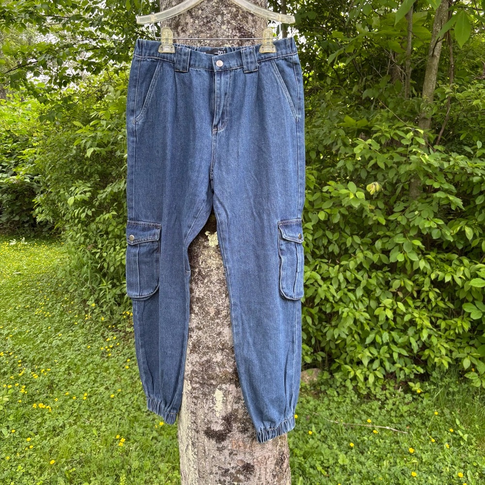 BBJ Los Angeles Blue Denim Cargo Jeans